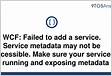 ERRO WCF Failed to add a service. Service metadata may not